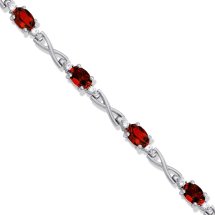 Браслет с гранатами и фианитами (Т30310257-19)