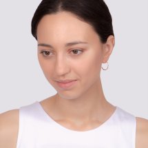 Серьги конго из красного золота, 20 мм арт. Т100021202 (Т100021202)