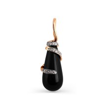 Подвеска с ониксом и фианитами (Т142033410)