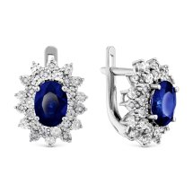 Серьги с сапфирами и бриллиантами арт.&nbsp;Т30562Б177 (Т30562Б177)