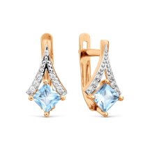 Серьги с топазами и фианитами (Т243029554)