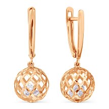 Серьги с фианитами арт. Т107628910 (Т107628910)