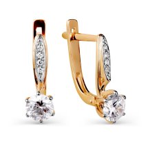 Серьги с фианитами арт.&nbsp;Т142025781 (Т142025781)
