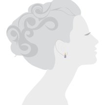 Серьги с аметистами и фианитами арт.&nbsp;Т143025688 (Т143025688)