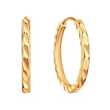 Серьги конго из красного золота, 10 мм арт.&nbsp;Т100621250 (Т100621250)