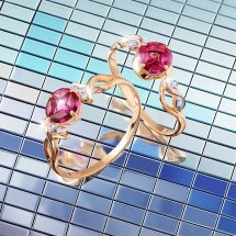 Кольцо с рубинами и бриллиантами арт.&nbsp;Т141016063-01 (Т141016063-01)