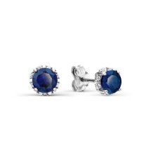 Серьги с сапфирами и фианитами (Т303026099-03)