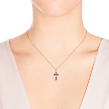 Крестик с эмалью и фианитами арт.&nbsp;Т18706614 (Т18706614)
