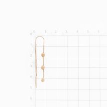 Серьги из красного золота арт.&nbsp;Т10062Б081 (Т10062Б081)