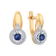 Серьги с сапфирами и бриллиантами (Т146628879)