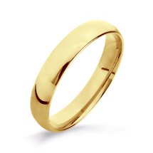 Кольцо обручальное из желтого золота, 3.9 мм (Т900013797)