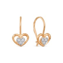 Серьги с фианитами арт.&nbsp;Т142027301 (Т142027301)