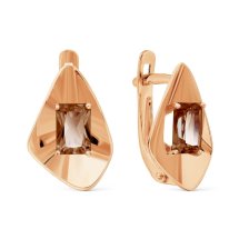 Серьги с раухтопазами (Т10102В094)
