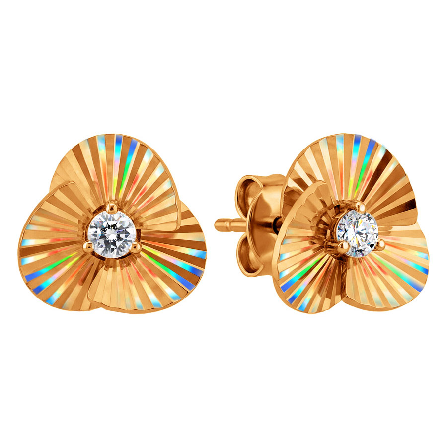 Серьги с фианитами (Т10262Е632)