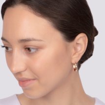 Серьги конго из красного золота (Т100625816)