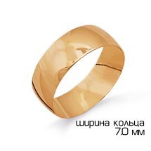 Кольцо обручальное из красного золота, 6.86 мм (Т100013725)