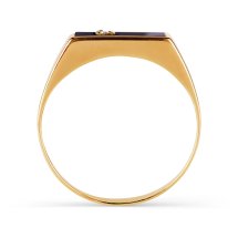 Кольцо с ониксом и фианитом (Т132046016)