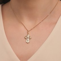 Крестик из красного золота арт.&nbsp;Т13066817-1 (Т13066817-1)