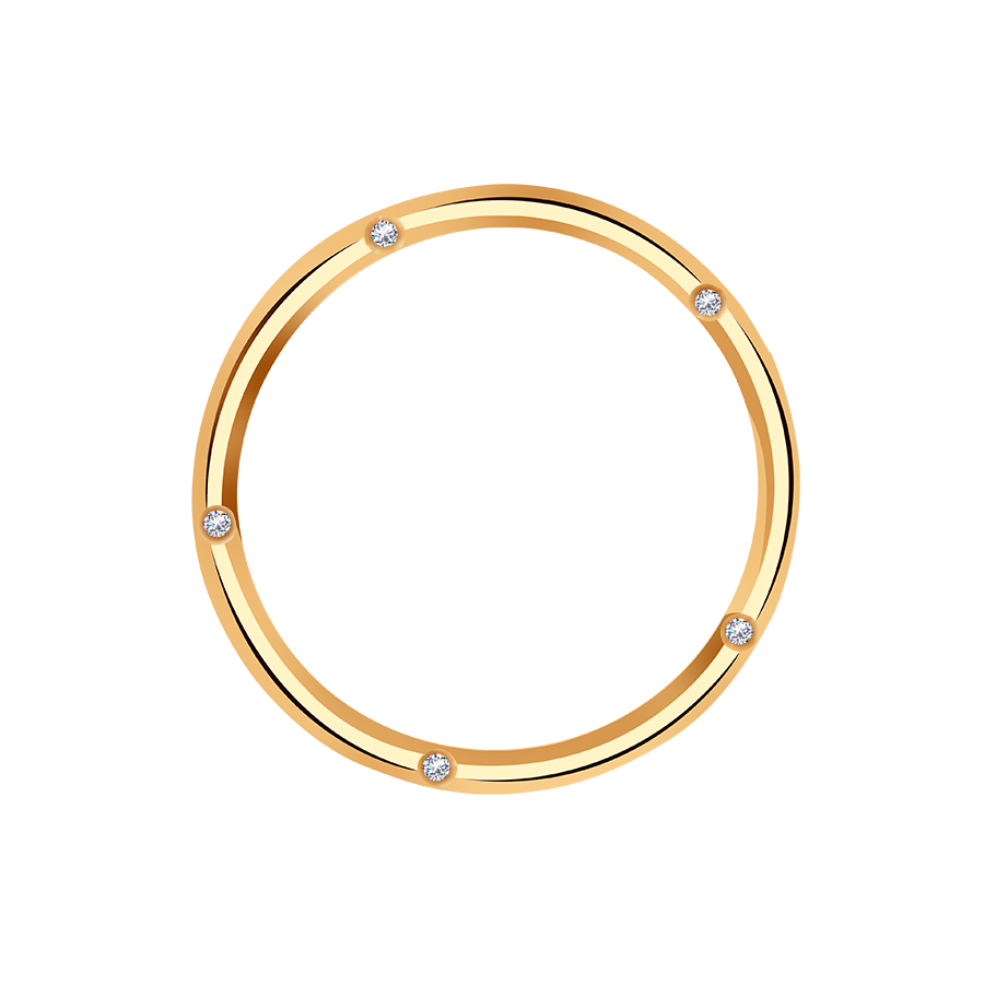 Кольцо обручальное с бриллиантами (арт. Т14101Б335)