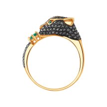 Кольцо с изумрудами и бриллиантами арт. Т14101Б221 (Т14101Б221)