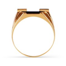 Кольцо с ониксом и фианитами (Т142046096)