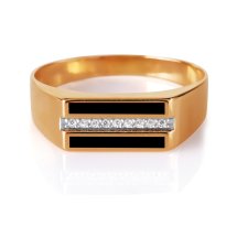 Кольцо с эмалью и фианитами (Т182046021)