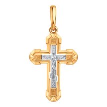 Крестик из красного золота арт.&nbsp;Т13006864 (Т13006864)