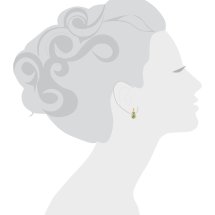 Серьги с хризолитами и фианитами арт.&nbsp;Т143025688 (Т143025688)
