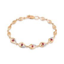 Браслет с рубинами и бриллиантами арт. Т14110914-19 (Т14110914-19)