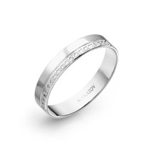 Кольцо обручальное с бриллиантами, 3.5 мм (Т301013916)