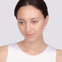 Серьги конго из красного золота, 15 мм арт.&nbsp;Т100022320 (Т100022320)