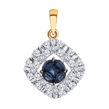 Подвеска с сапфирами и бриллиантами арт.&nbsp;Т145636295 (Т145636295)