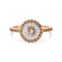 Кольцо с раухтопазами и фианитами (Т14701А931)