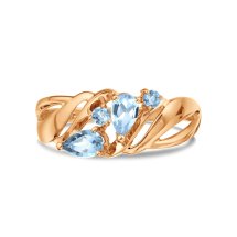Кольцо с аметистами и топазами арт.&nbsp;Т10101А376 (Т10101А376)