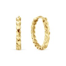Серьги конго из желтого золота, 15 мм арт.&nbsp;Т900629455 (Т900629455)