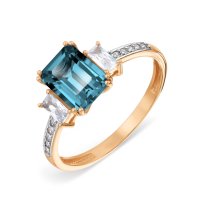 Кольцо с топазом и фианитами (Т14701А357-01)