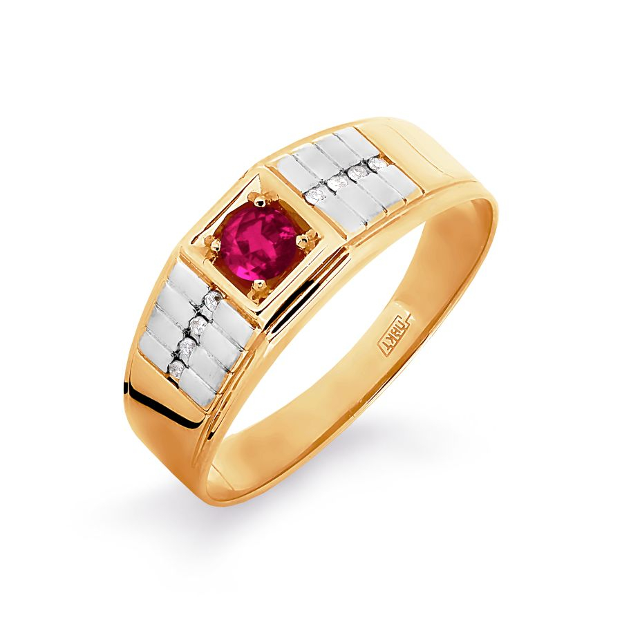 
Кольцо с рубином и бриллиантами (арт. Т141046197)