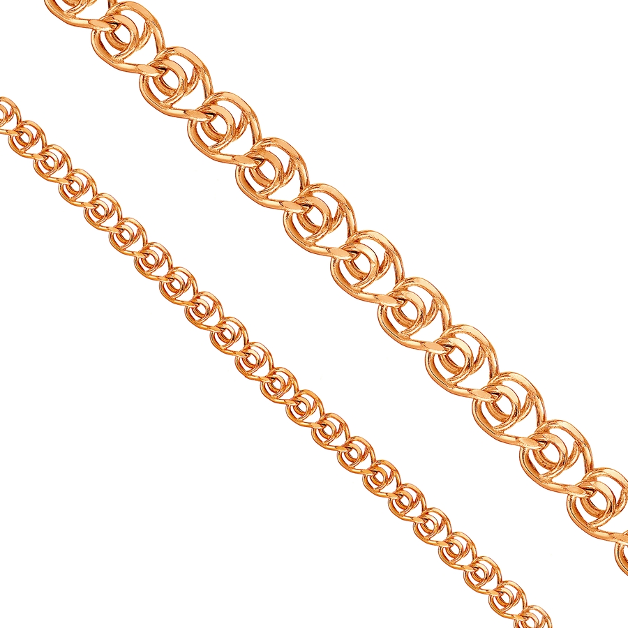 Золотые цепочки на шею с якорным плетением